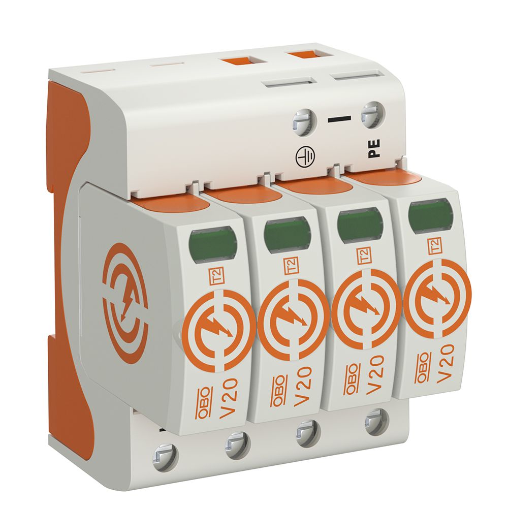OBO Bettermann V20-4-280 Überspannungsableiter Typ 2 4-polig 280 V AC 40 kA TN-Netz (5095164)