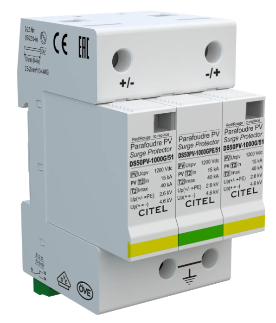 CITEL DS50PVS-1000G/51 PV-Überspannungsschutz Typ 2 1000 V DC 40 kA (480391)