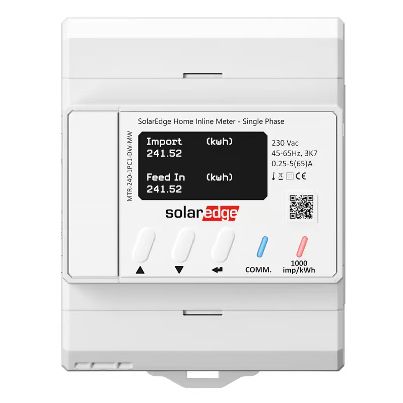 SolarEdge MTR-240-1PC1-DW-MW 1-phasiger Inline Energiezähler 65A SolarEdge MTR-240-1PC1-DW-MW 1-phasiger Inline Energiezähler 65A