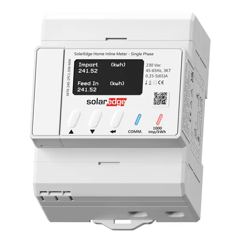 SolarEdge MTR-240-1PC1-DW-MW 1-phasiger Inline Energiezähler 65A